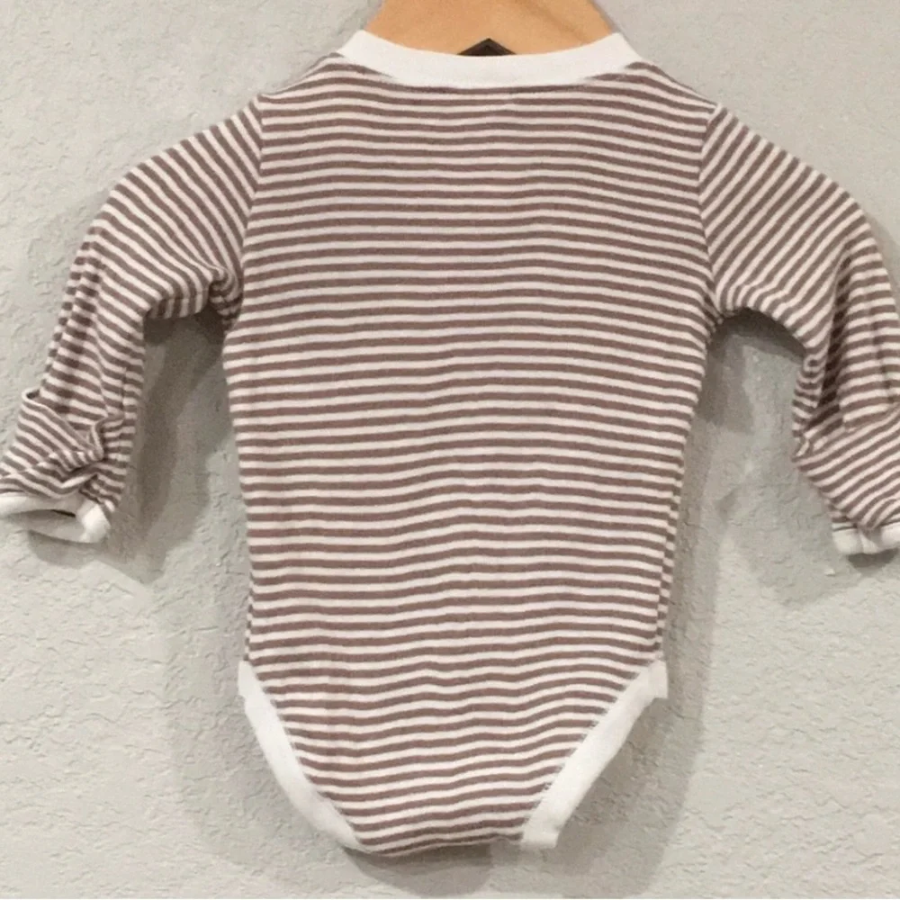 💥$5 if bundled 0 - 3 Month GYMBOREE Striped Hedgehog Porcupine Long Sleeve Onsie